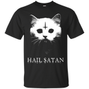 Hail satan cat funny T-shirts CustomCat
