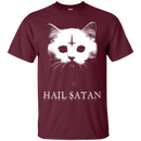 Hail satan cat funny T-shirts CustomCat
