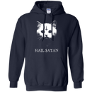Hail satan cat funny T-shirts CustomCat