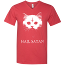 Hail satan cat funny T-shirts CustomCat