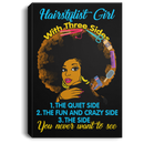 Hairstylist Canvas - African America Hairstylist Girl With 3 Sides You Never Want To See Canvas Wall Art Decor