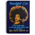 Hairstylist Canvas - African America Hairstylist Girl With 3 Sides You Never Want To See Canvas Wall Art Decor