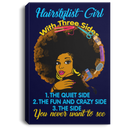 Hairstylist Canvas - African America Hairstylist Girl With 3 Sides You Never Want To See Canvas Wall Art Decor