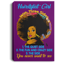 Hairstylist Canvas - African America Hairstylist Girl With 3 Sides You Never Want To See Canvas Wall Art Decor