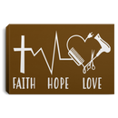 Hairstylist Canvas - Faith Hope & Love Christian Believe In God Canvas Wall Art Decor