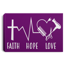 Hairstylist Canvas - Faith Hope & Love Christian Believe In God Canvas Wall Art Decor