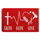 Hairstylist Canvas - Faith Hope & Love Christian Believe In God Canvas Wall Art Decor
