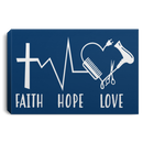 Hairstylist Canvas - Faith Hope & Love Christian Believe In God Canvas Wall Art Decor