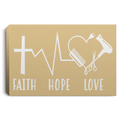 Hairstylist Canvas - Faith Hope & Love Christian Believe In God Canvas Wall Art Decor