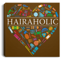 Hairstylist Canvas - Hairaholic A Heart Is Made Of Hairdressing Tools Canvas Wall Art Decor