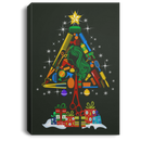 Hairstylist Canvas - Hairdressing Tools With Christmas Tree Shape Canvas Wall Art Decor