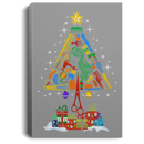 Hairstylist Canvas - Hairdressing Tools With Christmas Tree Shape Canvas Wall Art Decor