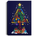 Hairstylist Canvas - Hairdressing Tools With Christmas Tree Shape Canvas Wall Art Decor