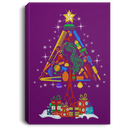 Hairstylist Canvas - Hairdressing Tools With Christmas Tree Shape Canvas Wall Art Decor