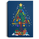 Hairstylist Canvas - Hairdressing Tools With Christmas Tree Shape Canvas Wall Art Decor