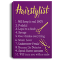 Hairstylist Canvas - Hairstylist Will Keep It Real 100% Canvas Wall Art Decor