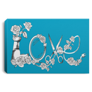 Hairstylist Canvas - Love Hairstylist Flower Canvas Wall Art Decor