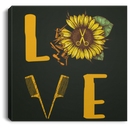 Hairstylist Canvas - Love Hairstylist Sunflower Canvas Wall Art Decor
