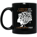Hairstylist Coffee Mug A Child Of God A Woman Of Faith & Hairstylist Of Christ for Women Gift 11oz - 15oz Black Mug