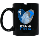 Hairstylist Coffee Mug A Heart Is Made Of 2 Fingerprints It Is My DNA Scissor Hairdryer 11oz - 15oz Black Mug