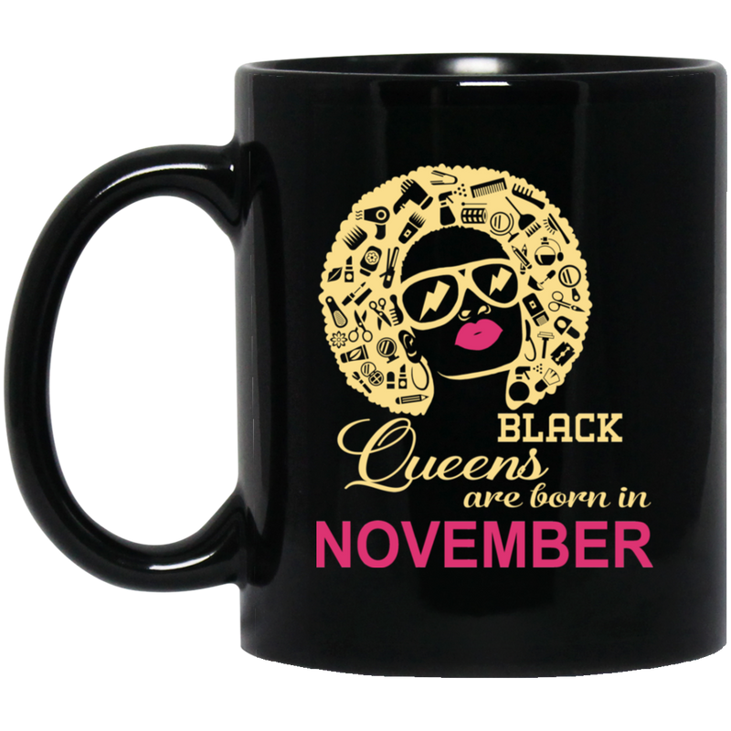 Hairstylist Coffee Mug Black Queens Hairstylist Are Born In November for Birthday Gifts  11oz - 15oz Black Mug