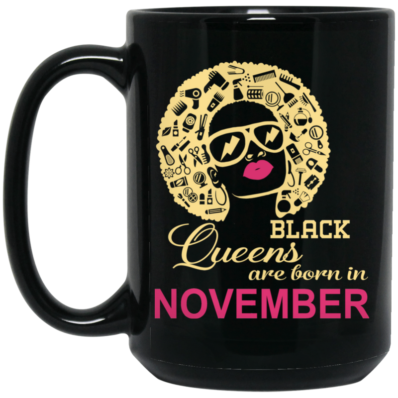 Hairstylist Coffee Mug Black Queens Hairstylist Are Born In November for Birthday Gifts  11oz - 15oz Black Mug