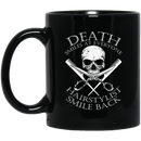 Hairstylist Coffee Mug Death Smiles At Everyone Hairstylists Smile Back Skull Hairstylist 11oz - 15oz Black Mug