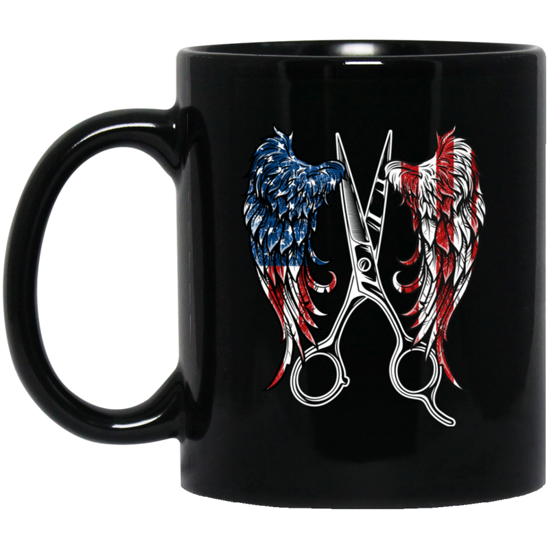 Hairstylist Coffee Mug Hairstylist Angel Wings 11oz - 15oz Black Mug