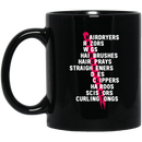 Hairstylist Coffee Mug Hairstylist Hairdryers Razors Wigs Hairbrushes Scissors Curlingtongs 11oz - 15oz Black Mug