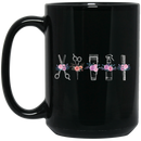 Hairstylist Coffee Mug Hairstylist Tools Flowers 11oz - 15oz Black Mug