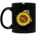 Hairstylist Coffee Mug Hairstylist With Sunflower Drag Comb Hairstylist Funny 11oz - 15oz Black Mug