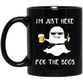 Hairstylist Coffee Mug I'm Just Here With Beer For The Boos For Halloween Holiday Gifts 11oz - 15oz Black Mug