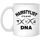 Hairstylist Coffee Mug In My DNA Is Hairdressing Tools And Hairstylist 11oz - 15oz White Mug