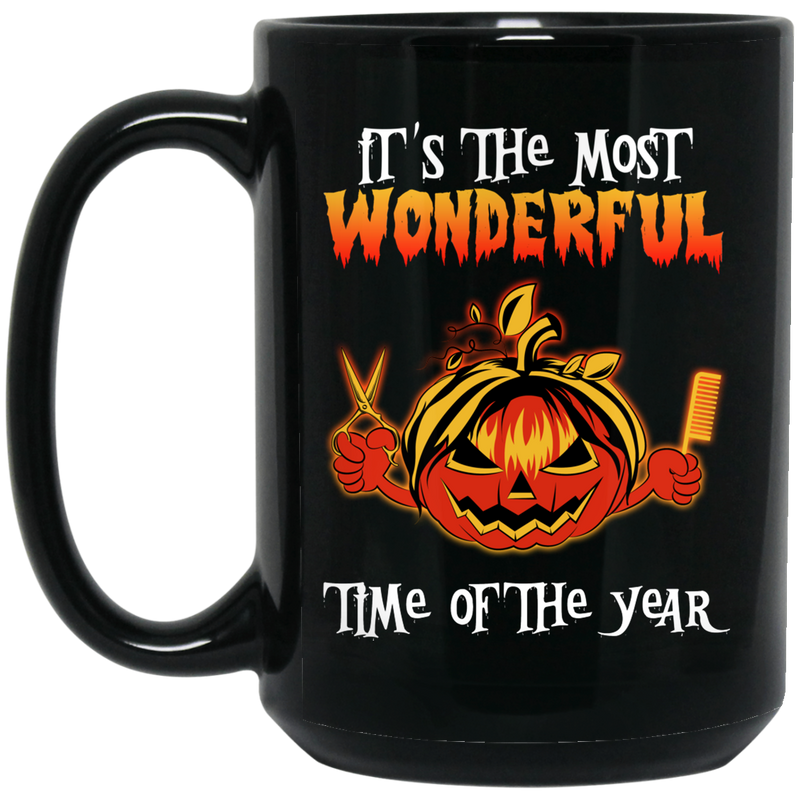 Hairstylist Coffee Mug It's The Most Wonderful Time Of The Year For Funny Halloween Gift 11oz - 15oz Black Mug