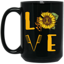 Hairstylist Coffee Mug Love Hairstylist Sunflower 11oz - 15oz Black Mug