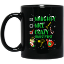 Hairstylist Coffee Mug Naughty Nice Crazy Hairstylist For Christmas Gift 11oz - 15oz Black Mug