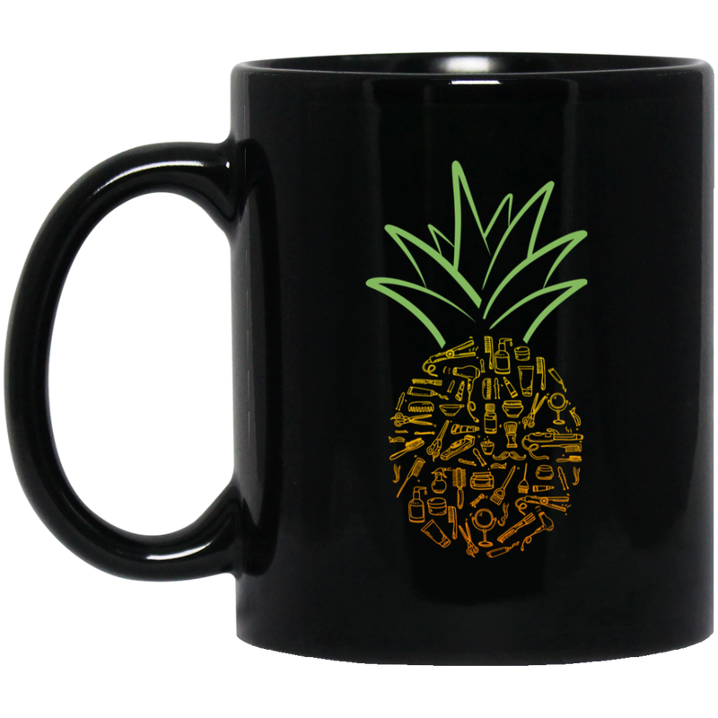Hairstylist Coffee Mug Pineapple Hairstylist 11oz - 15oz Black Mug