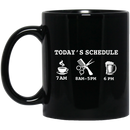Hairstylist Coffee Mug Today's Schedule Coffee Hairdressing Tools Beer 11oz - 15oz Black Mug