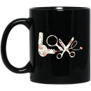 Hairstylist Coffee Mug Vintage Love Hairstylist Flowers 11oz - 15oz Black Mug
