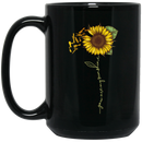 Hairstylist Coffee Mug You Are My Sunshine Sunflower Hairdressing Tools 11oz - 15oz Black Mug