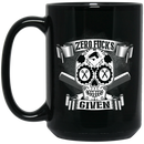 Hairstylist Coffee Mug Zero Fuck Given Skull Hairstylist For Halloween Gifts  11oz - 15oz Black Mug