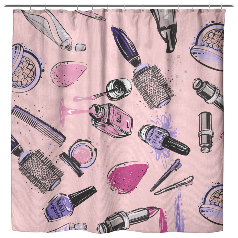 Hairstylist Shower Curtains Adorable Hairstylist Tools For Bathroom Decor