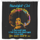 Hairstylist Shower Curtains African America Hairstylist Girl With 3 Sides You Never Want To For Bathroom Decor