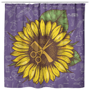 Hairstylist Shower Curtains Hairstylist With Sunflower Drag Comb For Bathroom Decor