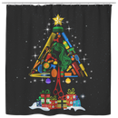 Hairstylist Shower Curtains Nurse Merry Christmas Tree Nurse Funny For Bathroom Decor