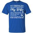 Hairstylist T-Shirt 5 Things You Should Know About Hairstylist Wife Tee Gift For Wife Tee Shirt CustomCat