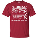 Hairstylist T-Shirt 5 Things You Should Know About Hairstylist Wife Tee Gift For Wife Tee Shirt CustomCat