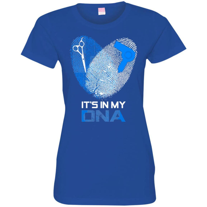 Hairstylist T-Shirt  A Heart Is Made Of 2 Fingerprints Of Hairstylists It Is My DNA Tee Gift Tee Shirt CustomCat