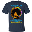 Hairstylist T-Shirt African America Hairstylist Girl With 3 Sides You Never Want To See Tee Shirt CustomCat