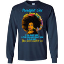 Hairstylist T-Shirt African America Hairstylist Girl With 3 Sides You Never Want To See Tee Shirt CustomCat